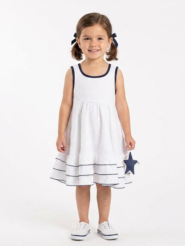 Sommerkleid von Königsmühle, weiss blau  1360107 style